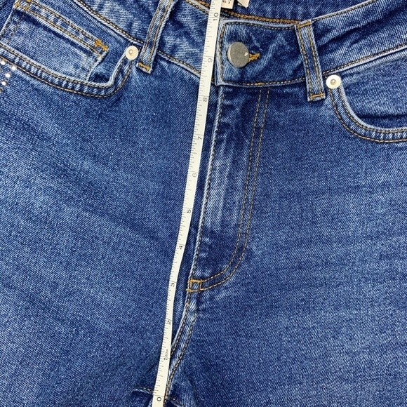 French Connection NEW Jilly Studded Straight Jeans 2 - Picture 6 of 12